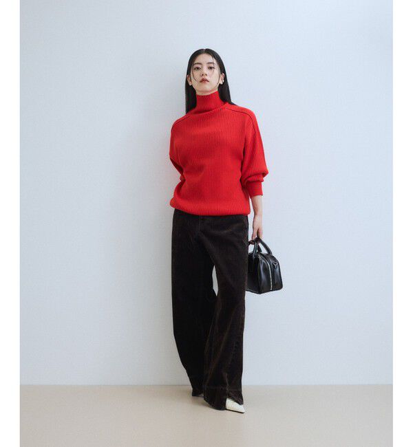 ADAM ET ROPE'「【WEB限定】・【定番人気】WOOL混リブタートルニット」|ニット・セーター|