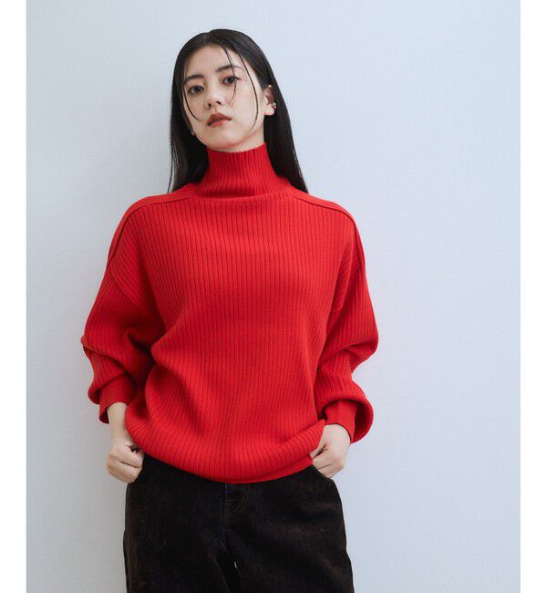 ADAM ET ROPE'「【WEB限定】・【定番人気】WOOL混リブタートルニット」|ニット・セーター|