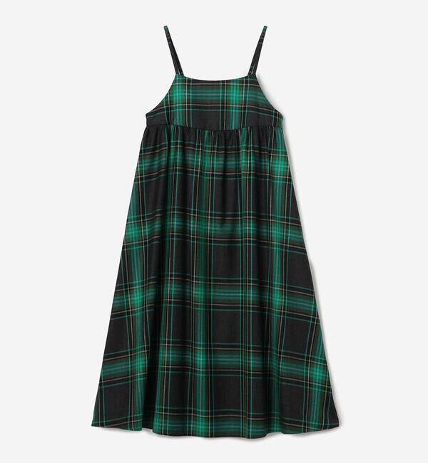 ONEIL OF DUBLIN「O'NEIL OF DUBLIN | ウーステッドウール キャミソールワンピース WOMEN」|ワンピース|GREEN系2