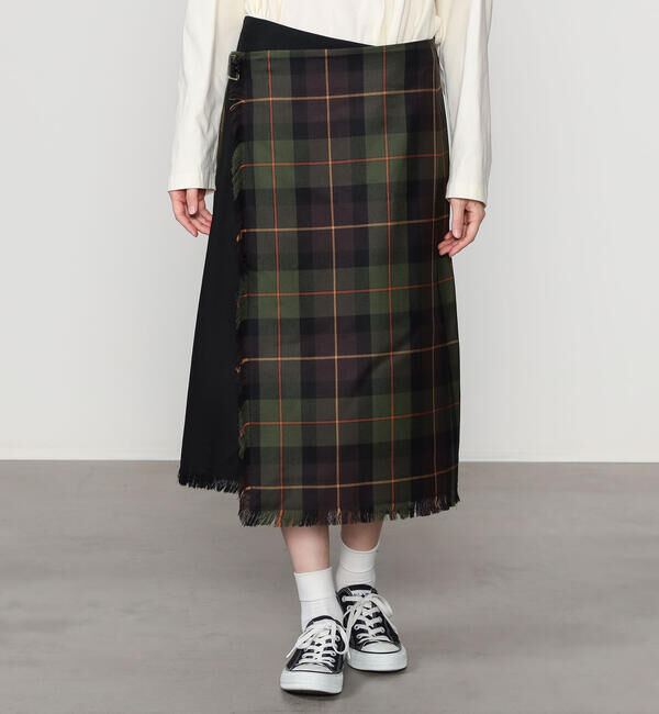 ONEIL OF DUBLIN「O'NEIL OF DUBLIN | ウーステッドウール ラップスカート WOMEN」|スカート|