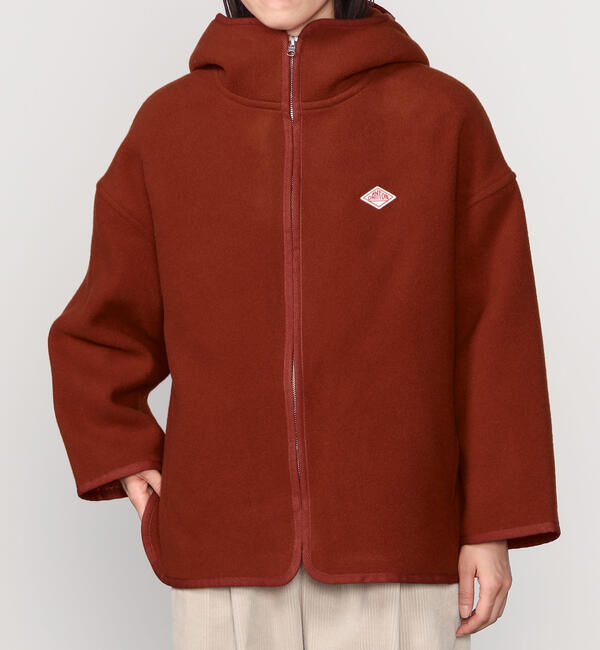 DANTON「DANTON | ウールメルトン フードブルゾン WOMEN」|テーラードジャケット|