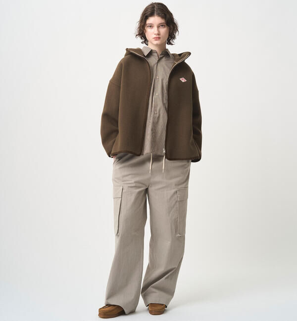 DANTON「DANTON | ウールメルトン フードブルゾン WOMEN」|テーラードジャケット|