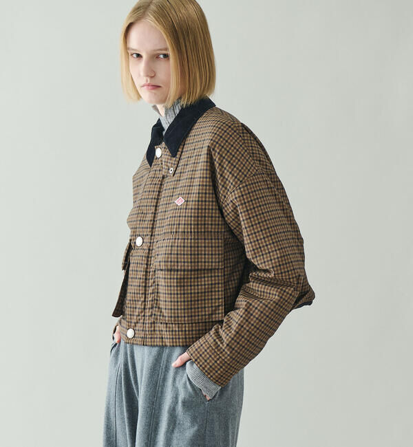 DANTON「DANTON | 中綿ナイロン ショートジャケット WOMEN」|その他|BROWN系1