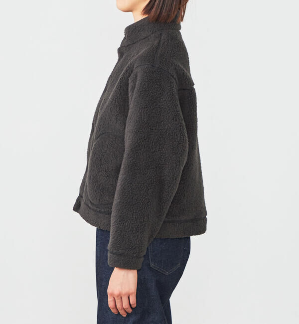 DANTON「DANTON | ダブルフェイスボア スタンドカラージャケット WOMEN」|ブルゾン・スタジャン|