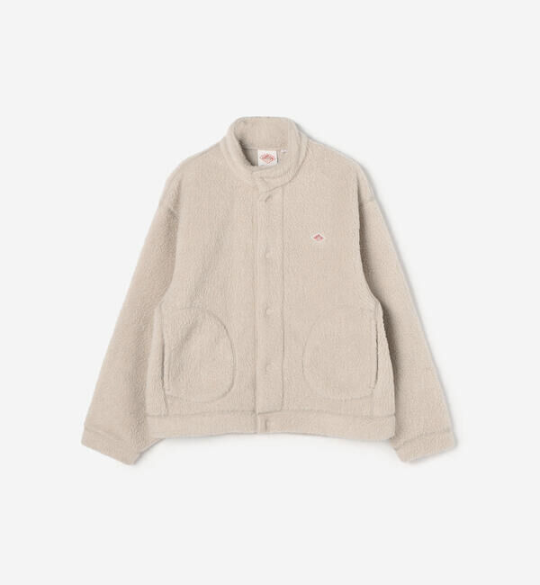 DANTON「DANTON | ダブルフェイスボア スタンドカラージャケット WOMEN」|ブルゾン・スタジャン|BEIGE