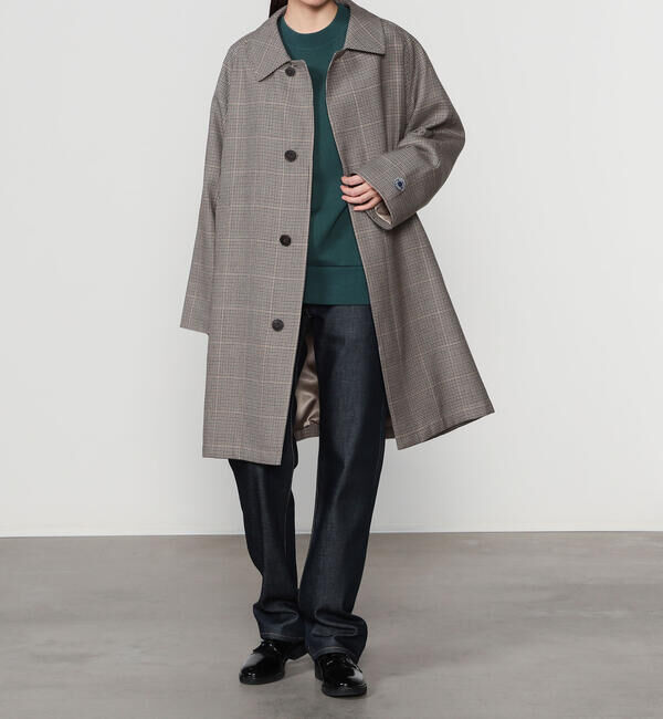ORCIVAL「ORCIVAL | 〈別注〉ウールチェック バルマカーンコート WOMEN」|ダッフルコート|BEIGE系1