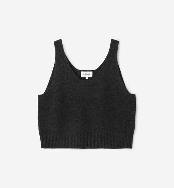 LE GLAZIK「LE GLAZIK | Vネックニットベスト WOMEN」|ベスト・ジレ|CHARCOAL