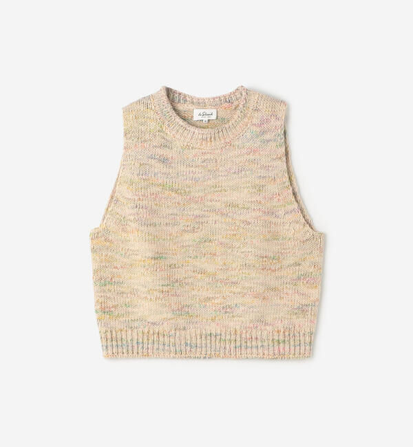 LE GLAZIK「LE GLAZIK | ミックスカラーヤーン ニットベスト WOMEN」|ベスト・ジレ|