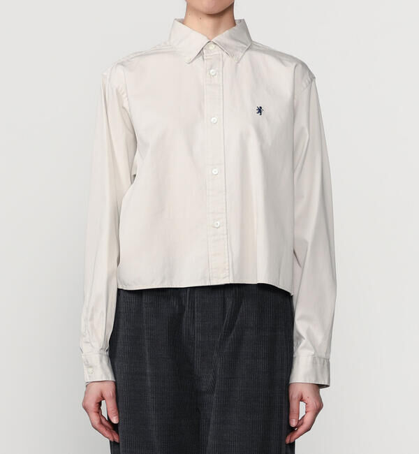 GYMPHLEX「Gymphlex | コットンツイル ショートボタンダウンシャツ WOMEN」|シャツ・ブラウス|