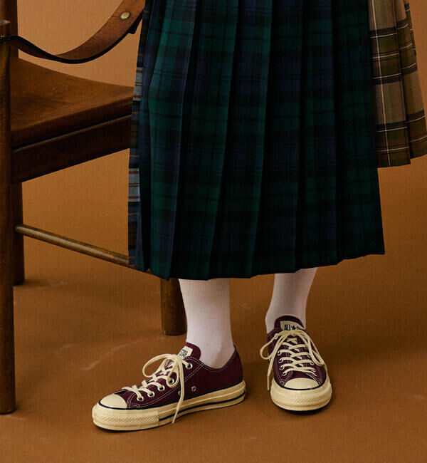  「CONVERSE | ALL STAR AGED AC OX ダークチェリー WOMEN」|スニーカー|BROWN系1