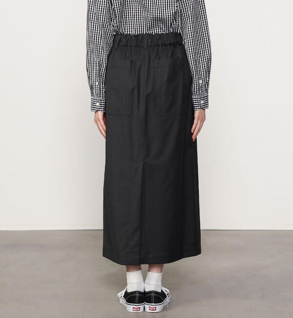  「nicholson & nicholson | ストレッチウール ロングスカート WOMEN」|スカート|