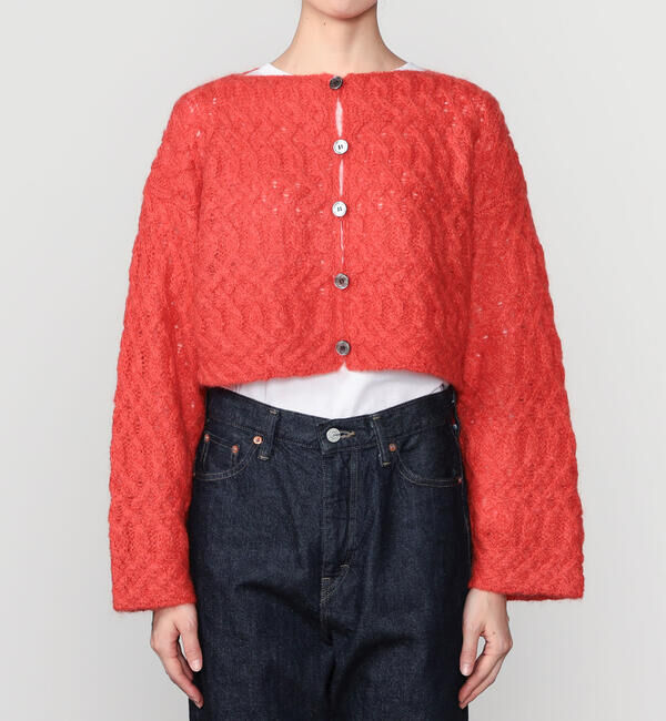  「WALANCE | ウールモヘア クロップドカーディガン WOMEN」|ニット・セーター|