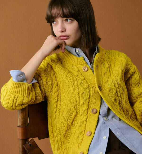  「James Charlotte | ウール アランニットカーディガン WOMEN」|ニット・セーター|