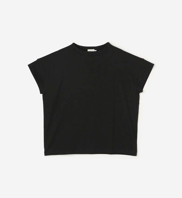 handvaerk「handvaerk | 60/2 ボトルネックTシャツ WOMEN」|Tシャツ・カットソー|BLACK
