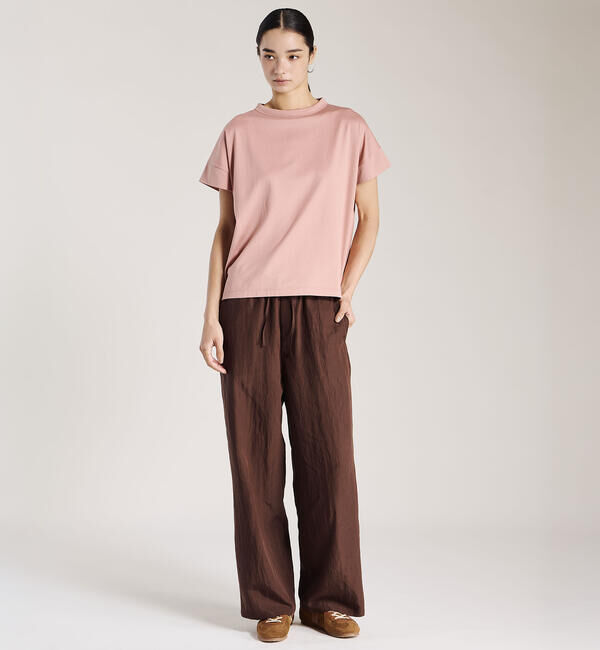 handvaerk「handvaerk | 60/2 ボトルネックTシャツ WOMEN」|Tシャツ・カットソー|