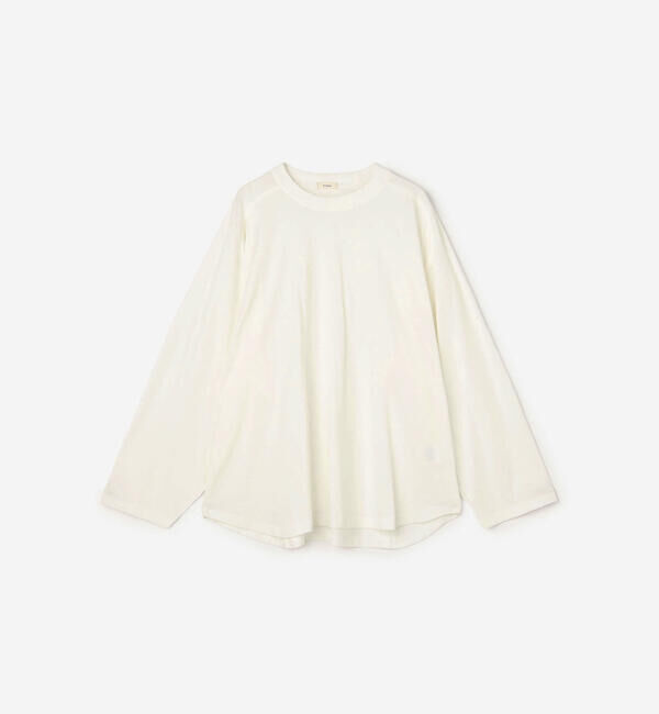  「alvana | 〈別注〉クルーネック 長袖Tシャツ WOMEN」|Tシャツ・カットソー|WHITE