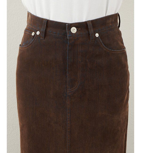  「デニムフロッキースリットスカート」|スカート|