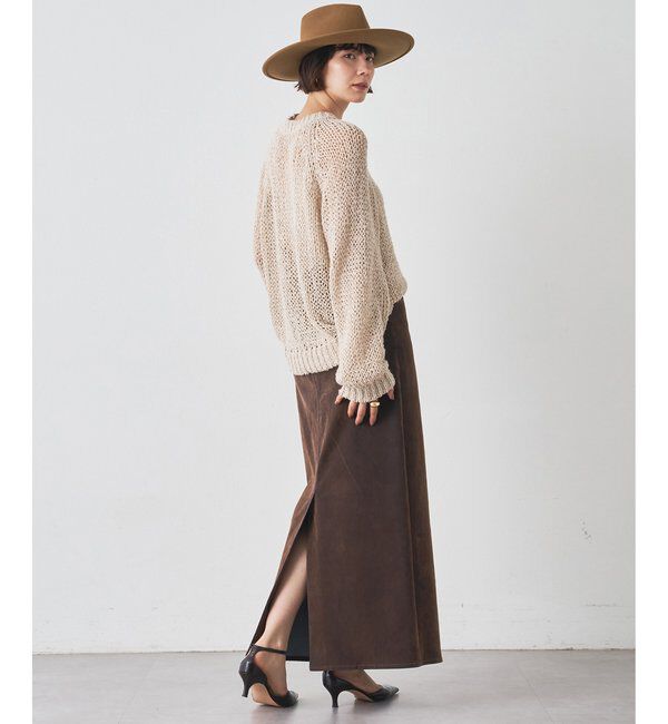  「デニムフロッキースリットスカート」|スカート|