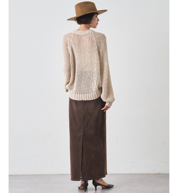  「デニムフロッキースリットスカート」|スカート|