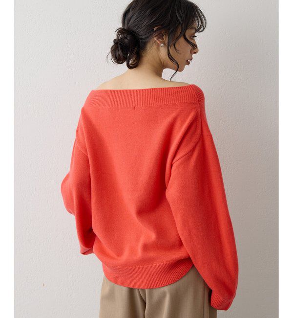  「ウールカシミヤオフショルプルオーバー」|ニット・セーター|