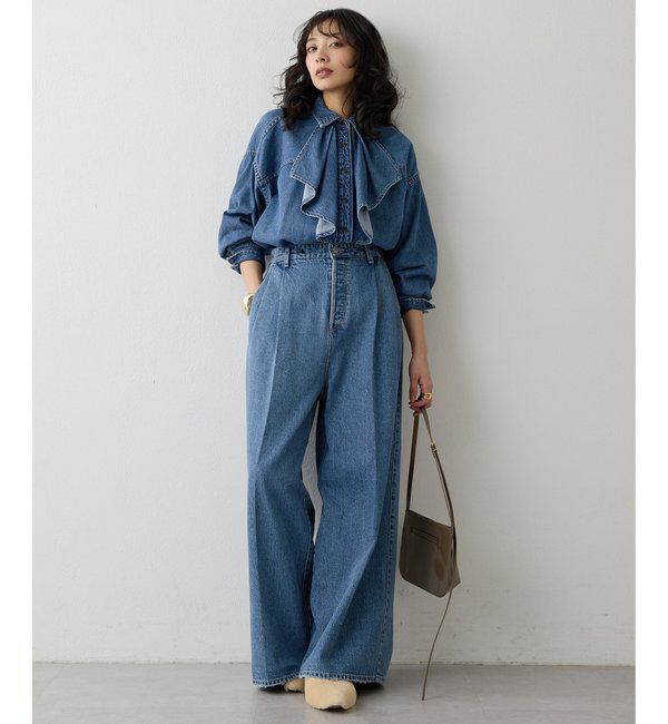  「フリルデニムブラウス」|シャツ・ブラウス|