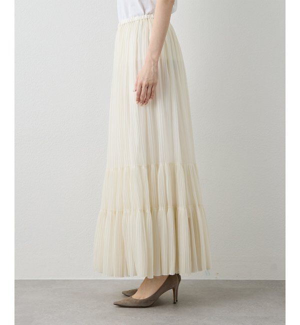  「オーガンジーティアードスカート」|スカート|