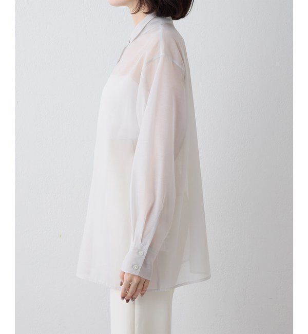 THE PAUSE「【THE PAUSE】シアーオーガンジーシャツ」|シャツ・ブラウス|