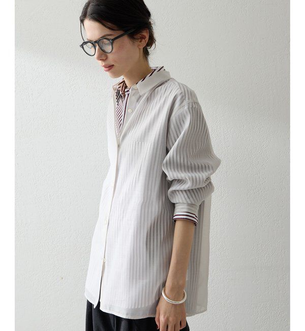 THE PAUSE「【THE PAUSE】シアーオーガンジーシャツ」|シャツ・ブラウス|