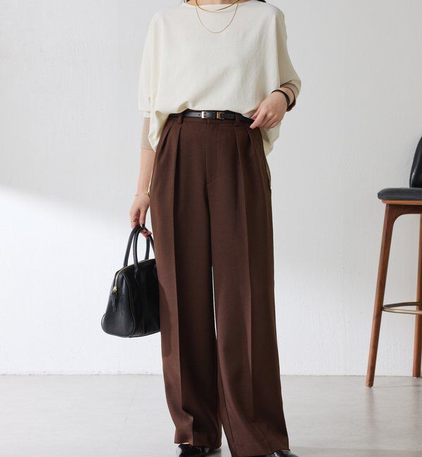  「ウールライクタックパンツ」|チノ|