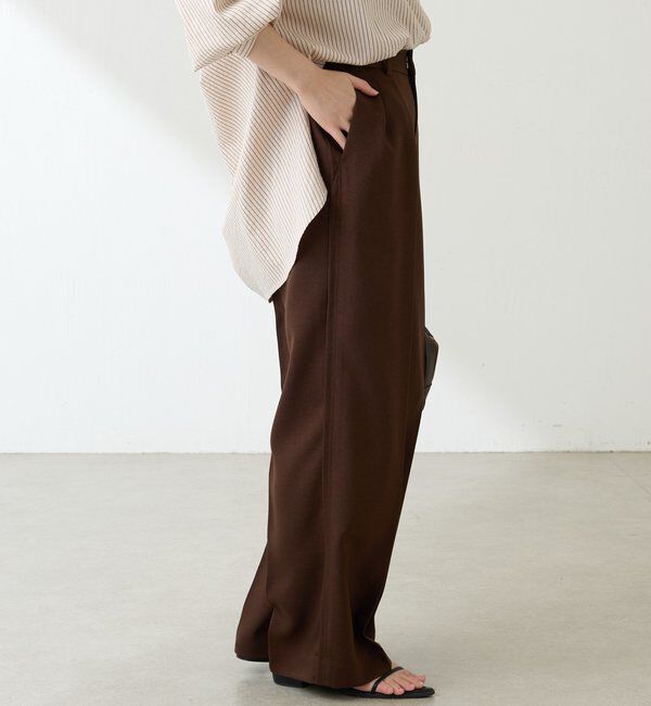  「ウールライクタックパンツ」|チノ|