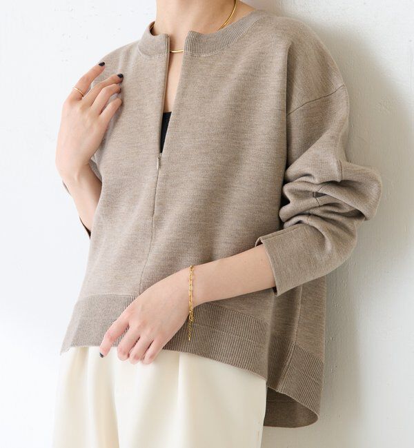  「スウェットライクラウンドヘムニット」|ニット・セーター|