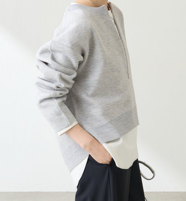  「スウェットライクラウンドヘムニット」|ニット・セーター|