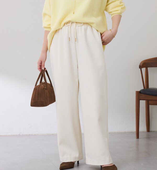  「裏起毛ボンディングイージーパンツ」|チノ|