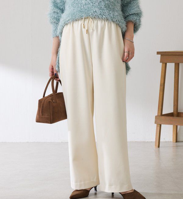  「裏起毛ボンディングイージーパンツ」|チノ|