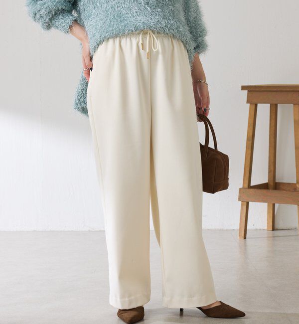  「裏起毛ボンディングイージーパンツ」|チノ|