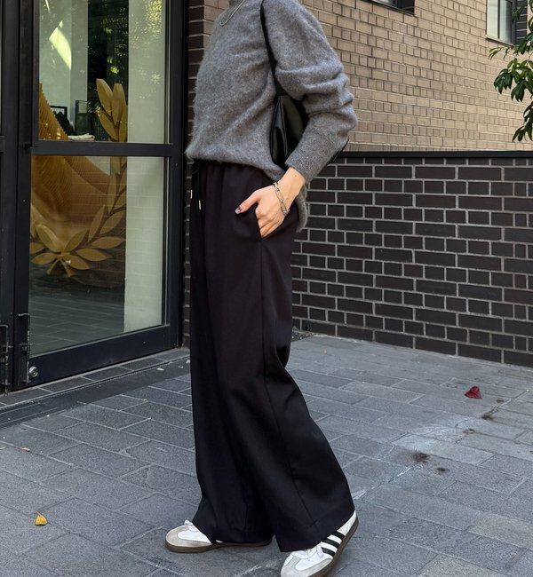  「裏起毛ボンディングイージーパンツ」|チノ|