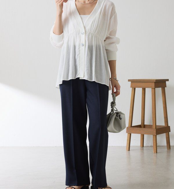  「ウールライクストレートパンツ」|チノ|