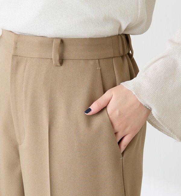  「ウールライクストレートパンツ」|チノ|