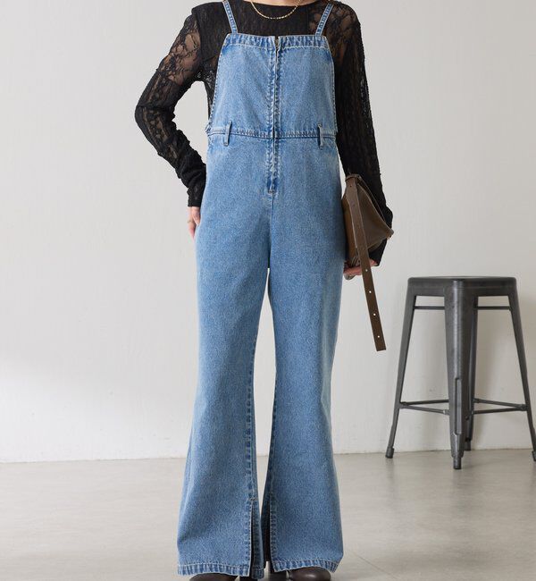  「Q.anos フレアデニムロンパース」|ワンピース|