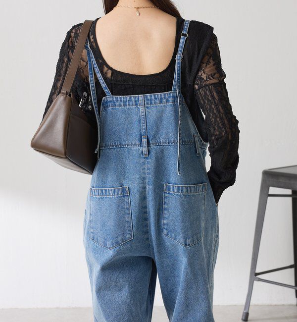  「Q.anos フレアデニムロンパース」|ワンピース|