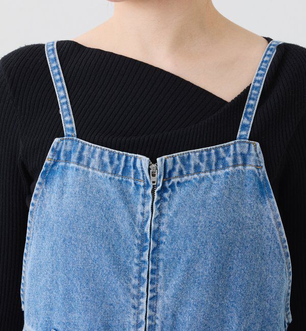  「Q.anos フレアデニムロンパース」|ワンピース|