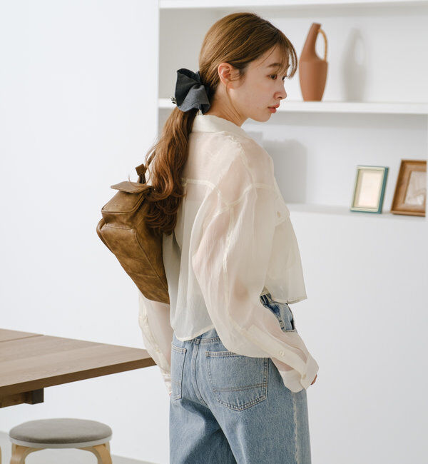  「【S.Lサイズ】オーガンジークレープシャツ」|シャツ・ブラウス|