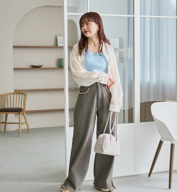  「【S.Lサイズ】オーガンジークレープシャツ」|シャツ・ブラウス|