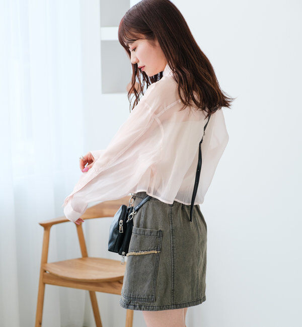  「【S.Lサイズ】オーガンジークレープシャツ」|シャツ・ブラウス|