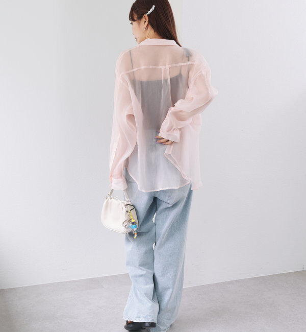  「【S.Lサイズ】オーガンジークレープシャツ」|シャツ・ブラウス|