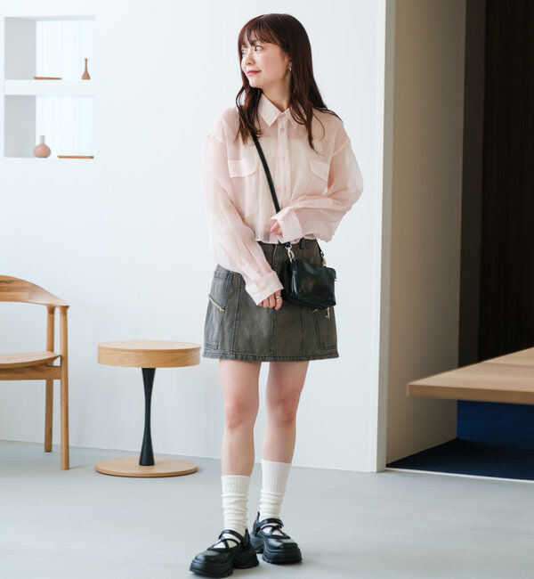  「【S.Lサイズ】オーガンジークレープシャツ」|シャツ・ブラウス|