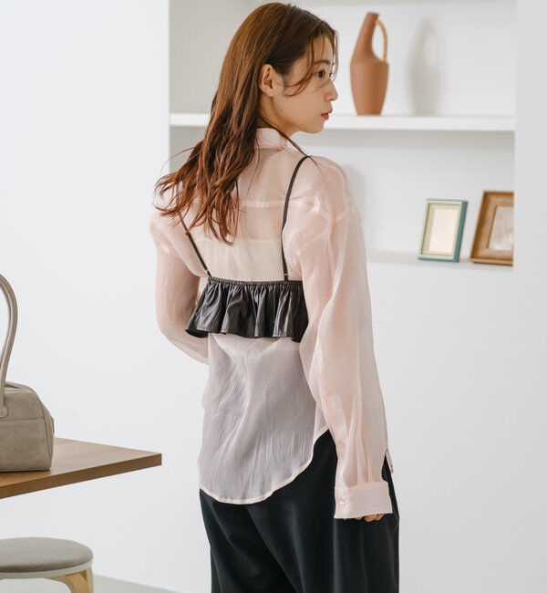  「【S.Lサイズ】オーガンジークレープシャツ」|シャツ・ブラウス|