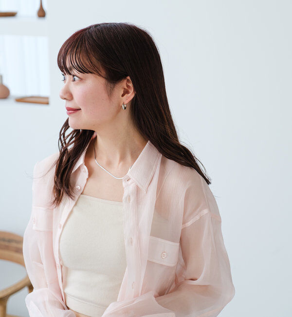  「【S.Lサイズ】オーガンジークレープシャツ」|シャツ・ブラウス|