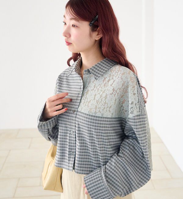  「パッチワークレースシャツ」|シャツ・ブラウス|
