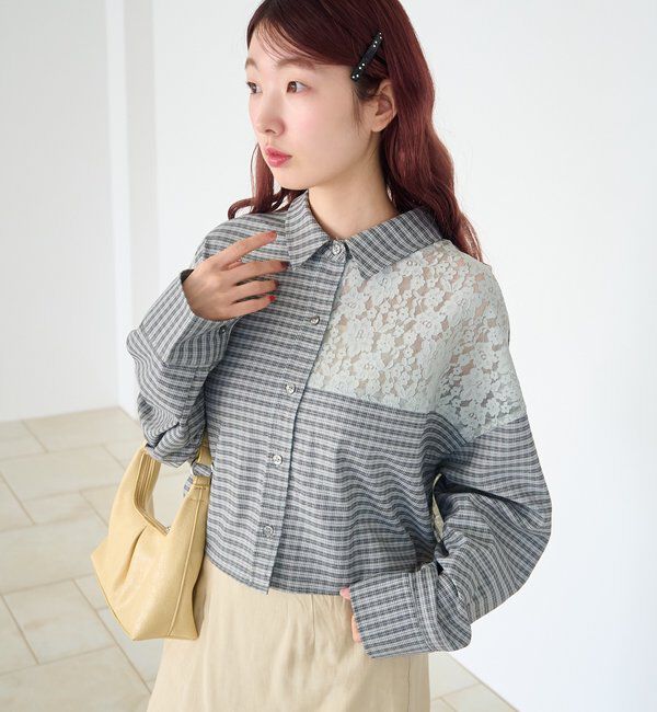  「パッチワークレースシャツ」|シャツ・ブラウス|